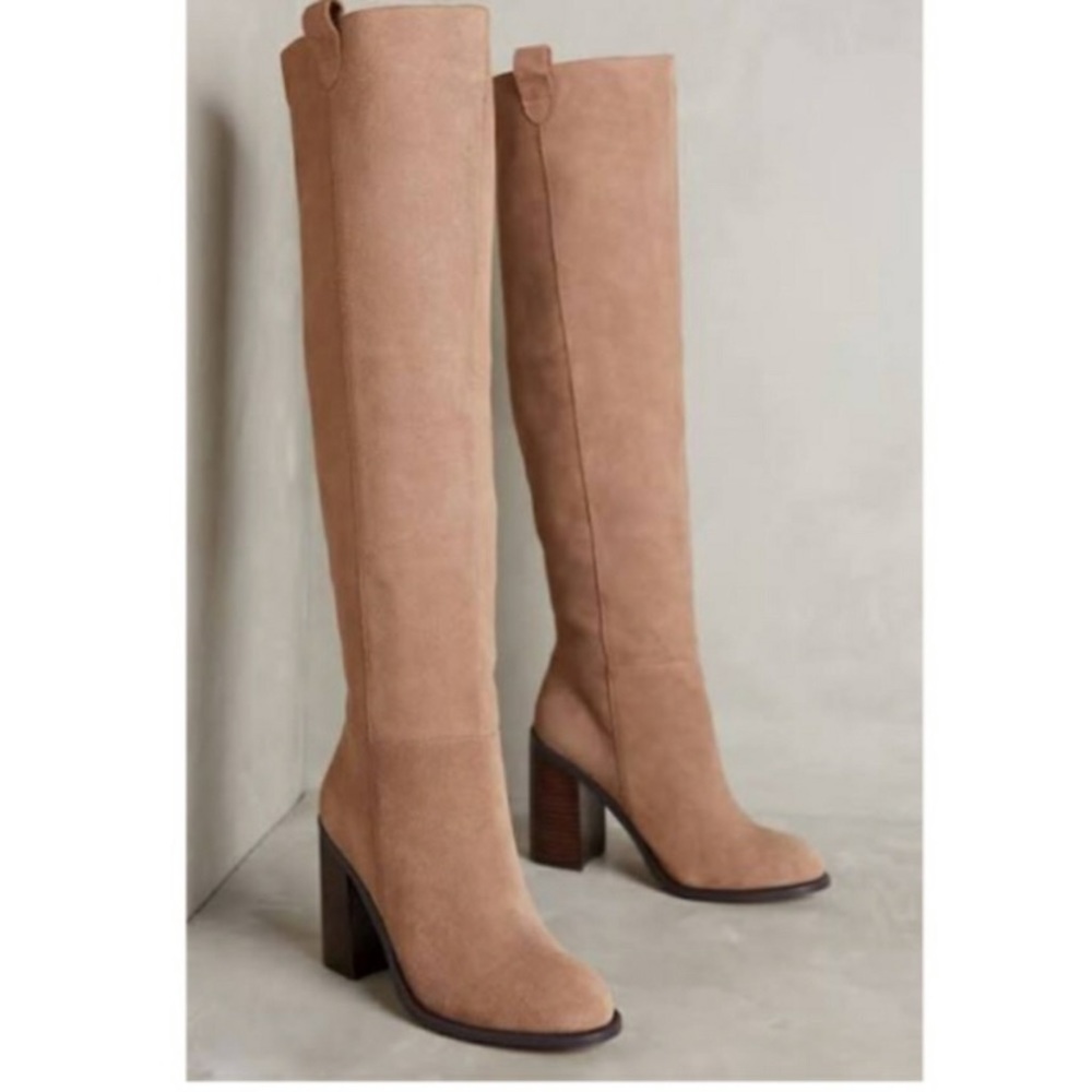 Anthro over the knee leather boots